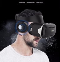 Lunettes VR G02ED, films 3D IMAX améliorés, écran géant, lunettes de réalité virtuelle, casque VR 3D intelligent pour smartphone de 4 à 7 pouces