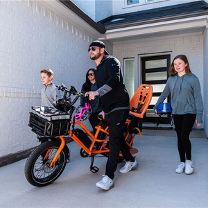 48V batería dual 750W 45 KM/H familia remolque bicicleta de carga senderismo bicicleta eléctrica 100KM - Product Image 1