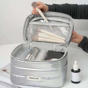 Travel Cosmetic Storage Bag with Lid Essential Travel Cosmetic Bag with Large Capacity - Product Image 4