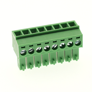 Bloque de terminales enchufable de orificio <span class=keywords><strong>Yulian</strong></span> de 3,81/, conector macho/hembra, PCB, Material ignífugo, verde predeterminado, puede emitir - Product Image 1
