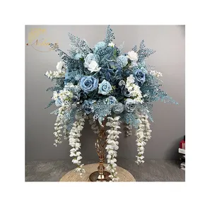 New Design Popular Blue And White Rose Flower Ball Wedding Centerpieces