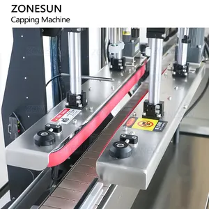 ZONESUN ZS-XG440RS otomatik Servo Motor 4 tekerlekli vida şişeleri kapatma makinesi