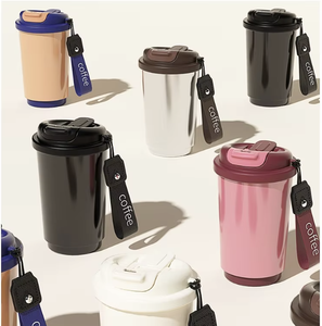 Nuevo Vaso Térmico de Acero Inoxidable 316 <span class=keywords><strong>para</strong></span> Café, Portátil <span class=keywords><strong>para</strong></span> Mujer, Uso en Exteriores y Coche, Aislamiento Térmico de 6-12 Horas, con Pajita y Cierre - Product Image 1