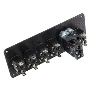 Car Modification 12V Five Position Racing Ignition Switch One Button Start Panel Blue 17cm x 6.6cm Aluminum Alloy Cyberpunk - Product Image 3