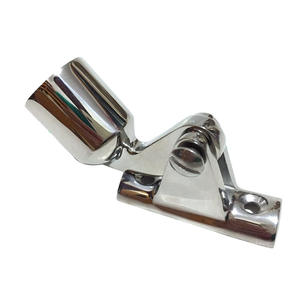 Pièces de fixation pour tube de parasol en acier de 25 mm, coude de siège en forme de montagne arqué marin avec manchon à capuchon coulissant - Product Image 1