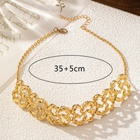 Muses Jewels Nouveautés 2026 Meilleures ventes Collier statement massif plaqué or en forme de fleur ajourée Chaîne tendance en alliage