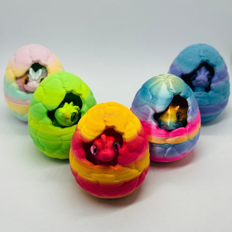 Model X Hatch 3D Printed Dinosaur Hatch Egg Toy, Baby Dinosaur Animal Model Inside ...