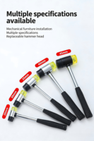 Multifunktionaler Gummihammer mit Gummigriff für Fliesen- und Bodenverlegung, Klopfhammer, Haushaltswerkzeug, Gummihammer für Dekorationsarbeiten