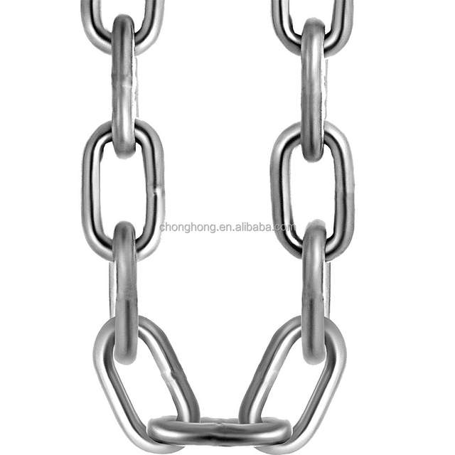 OEM Low Price 1/4" Metal Proof Coil Link Chain Heavy Duty Cable Safety Towing Chain 304 Stainless Steel Welded Chain Link