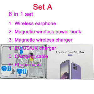 สมาร์ทวอทช์ลดราคา ชุด 7 in 1 หูฟังไร้สาย ที่ชาร์จไร้สาย พาวเวอร์แบงค์ เคส 6 in 1 สำหรับอุปกรณ์เสริมไอโฟน กล่องของขวัญ 6in1 - Product Image 3