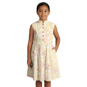 <span class=keywords><strong>Vestidos</strong></span> Blancos Sencillos Personalizados para Niñas, Ropa Linda para la Playa, Estampado Floral Tribal Samoano Polinesio, Ropa Infantil, Vestido <span class=keywords><strong>Aloha</strong></span> para Niñas - Product Image 3