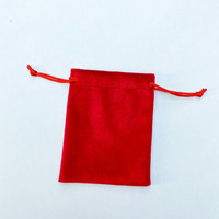 Pochette à bijoux en velours noir de luxe avec cordon de serrage pour bijoux