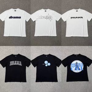 T-shirt d'été pour homme, style streetwear américain, hip-hop, coton, personnalisé, à manches courtes, motif 'Drama Call', pour rappeurs - Product Image 2