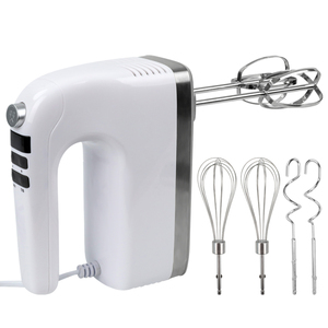 Batidora de mano de doble cabezal con batidores de varillas y ganchos, 9 velocidades, para mezclar alimentos - Product Image 1