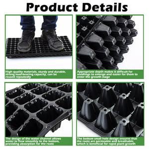 Vassoi per Semina Quadrati Personalizzati Direttamente dalla Fabbrica, Vassoi per Coltivazione con Coperchi per Vivaio e Giardinaggio - Product Image 3