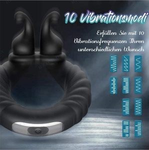 Vibrating Sperm Locking Penis <b>Ring</b> Delayed Ejaculation Adult Sex Toy for <b>Couples</b> Silicone+ABS Waterproof CE Certified - Product Image 5