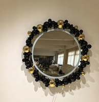 Miroir décoratif à bulles en acier inoxydable créatif de luxe-Designer haut de gamme, pour l'entrée murale du grand couloir