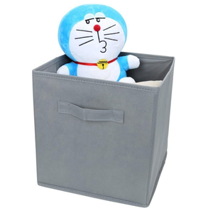 קופסת אחסון מתקפלת לא ארוגה עם ידית, סל אחסון מבד לשימוש ביתי, ארגונית לאספקה משרדית - Product Image 5