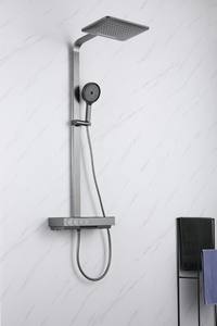 Luxus <span class=keywords><strong>Gun</strong></span> Grey Vierfunktions-Dusch system Hochwertiges Messing gehäuse Multifunktion ales Dusch armatur set - Product Image 3