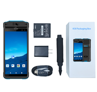 K58 Lecteur Rfid UHF portable Android 13.0 Scanner de codes à barres PDA industriel avec lecteur d'empreintes digitales Ordinateur mobile QR Code