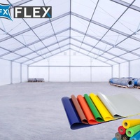 Tissu de toile de tente en PVC enduit ignifuge, imprimé, antistatique, imperméable FLFX, pour abri de chapiteau industriel