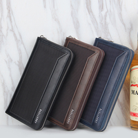 Baellerry Dompet & Pemegang Ponsel Pria, Dompet Panjang Kapasitas Besar Multifungsi Pria