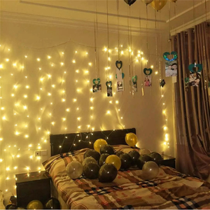 Guirlande lumineuse à lumière LED, 2 m x 1 m, 3m x 3m, 6 m x 3m, pour noël, décoration, pour l'extérieur, pour maison, mariage - Product Image 4