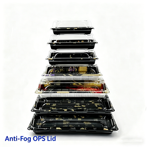 Boîte à <span class=keywords><strong>sushi</strong></span> en plastique dégradable jetable emballage de plateau de couverture de récipient alimentaire pour <span class=keywords><strong>sushi</strong></span> plateau jetable écologique - Product Image 1