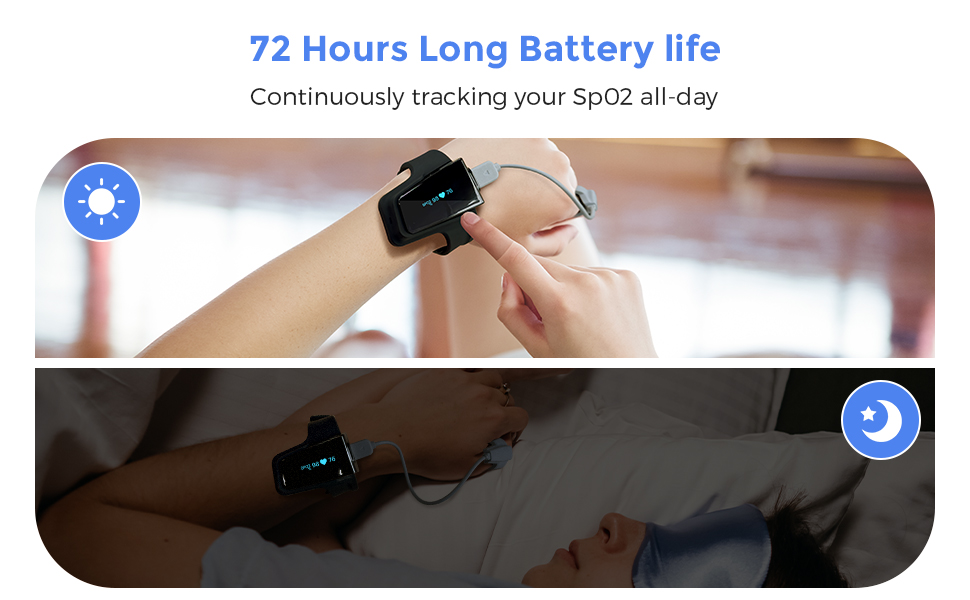 Fingertip Pulse Oximeter Blood Oxygen Saturation With Alarm, And Free App - View #12