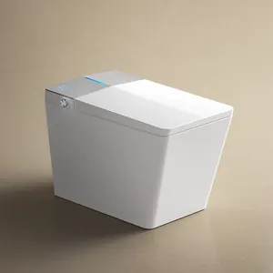 Modern Style Square Design One Piece Smart Toilet Set Customised Wall Floor Mounted Toilet Bowl Remote Control Custom