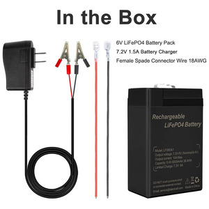 Biểu tượng tùy chỉnh Pin Lithium Ion pin LiFePO4 pin 6V 6Ah kín thay thế pin cho cá Feeder khẩn cấp ánh sáng - Product Image 5