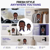 Désodorisant de voiture en papier personnalisé, promotionnel, économique et tendance, avec capteur de vibration à entraînement électrique pour une utilisation portable dans les toilettes