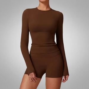 Conjunto Deportivo de Alta Calidad para Mujer, Ropa Deportiva, Traje de Entrenamiento, Leggings de Alta Elasticidad, Shorts, Conjunto de Yoga - Product Image 1