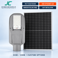 Lampadaire solaire LED OEM ODM avec panneau solaire séparé, système d'éclairage routier extérieur haute luminosité