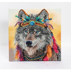 OEM مخصص الحيوانات الحديثة قبيلة الذئب الماس مؤطرة 5D-حفر ديي الفن الأطفال بالجملة بالجملة بالجملة الكبار - Product Image 1