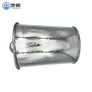 Galvanized Steel Outdoor Dust <b>Bin</b> 18L <b>With</b> <b>Lid</b> Cylindrical Metal Waste <b>Bin</b> For Outdoor Use - Product Image 4