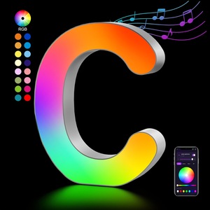 ไฟ LED ตัวอักษรเปลี่ยนสีได้ ใช้พลังงานจาก USB <span class=keywords><strong>ค</strong></span>วบ<span class=keywords><strong>ค</strong></span>ุมผ่านแอพ กันน้ำระดับ IP65 ไฟโฆษณาสำหรับกลางคืน - Product Image 3