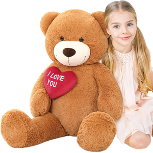 MorisMos 36 pollici cuore rosso orsacchiotto soffice <span class=keywords><strong>peluche</strong></span> <span class=keywords><strong>peluche</strong></span> '<span class=keywords><strong>ti</strong></span> <span class=keywords><strong>amo</strong></span>' ricamo perfetto San Valentino compleanno <span class=keywords><strong>peluche</strong></span> PP - Product Image 2