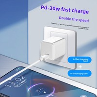 Cargador de teléfono móvil USB tipo C PD de 30W, adaptador de corriente CG01 de carga rápida para móvil, cargador de pared de carga rápida.