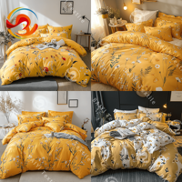 Queen Size lit 2 places luxe 100% coton microfibre draps ensemble 3 pièces 2 places rideaux plats usage domestique