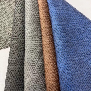 0.8mm tự nhiên lõm lồi 3D <span class=keywords><strong>Python</strong></span> da rắn da nổi Faux PU da tổng hợp cuộn cho Giày Túi Xách - Product Image 2