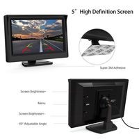 IPóster 2 vías instalar soporte de succión montaje tablero 2 entrada de vídeo 5 "Monitor de Vista trasera del coche