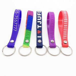 Moule en silicone pour bracelet porte-clés lumineux, porte-clés en caoutchouc avec logo personnalisé, bracelet porte-clés lumineux dans le noir - Product Image 3