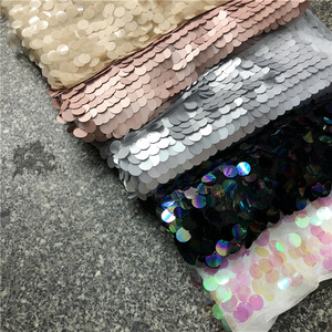 Mode Französisch Design Schwere Meerjungfrau Bestickt Große 18mm Weiß Pailletten Stoff - Product Image 6