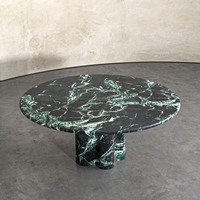 Table de salle à manger ronde en marbre moderne de luxe, ensemble table à manger en marbre personnalisée, table en marbre rose quatre saisons multicolore 6 places