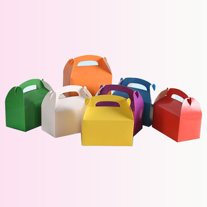 Custom Logo Mini White <strong>Cardboard</strong> Paper Gift Box Wholesale Small Square Mono-color Paper <strong>Suitcase</strong> Gift Packaging Box with Handle - Product Image 1