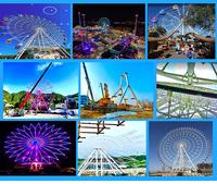 Fabricant de Grande Roue Géante d'Observation pour Parc d'Attractions Extérieur, avec LED Personnalisées, pour Centres Commerciaux, 30 Ans d'Expérience