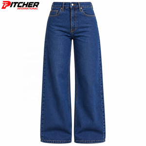 OEM womens denim Relaxed fit denim jeans Wide leg jeans Bulk Supplier for US Contemporary Brands Bulk - Product Image 5