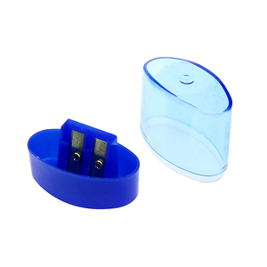 BECOL, venta al por mayor, sacapuntas manuales coloridos para estudiantes, Sacapuntas de plástico de doble agujero con forma ovalada creativa para la escuela - Product Image 3