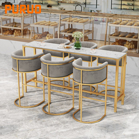 Nouveau Tabouret de Bar Haut de Gamme en Similicuir et Laiton, Chaise de Bar Club de Luxe pour Fournisseurs